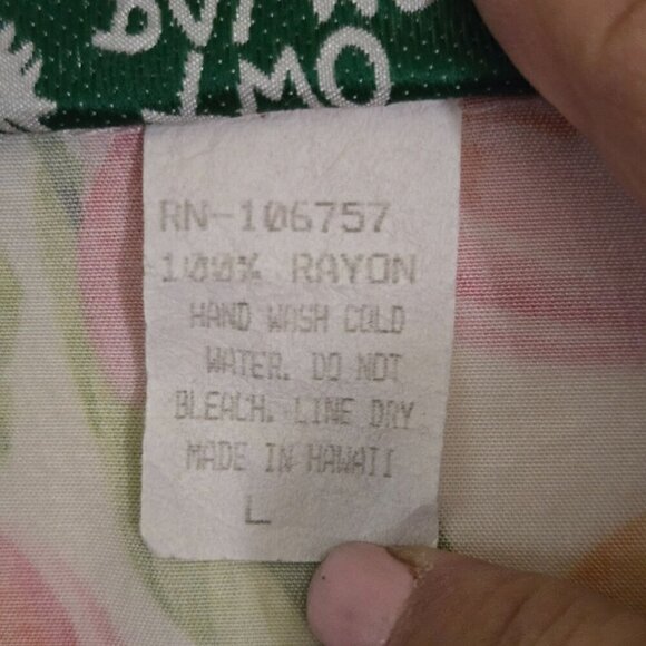 Two Palms Nadina Fitted Blouse Vintage Tropical Floral Size L - Picture 6 of 6